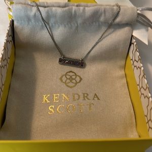 Kendra Scott Leanor Silver Pendant Necklace in Multicolor Drusy
